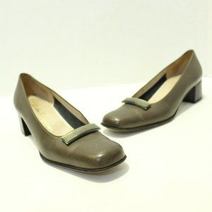 Salvatore Ferragamo Boutique Leather Chunky Heels